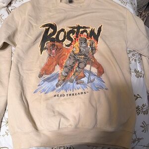 Beige Graphic Sweater